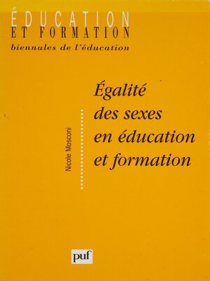 cover image of Égalité des sexes en éducation et formation